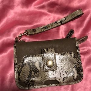Snakeskin wristlet